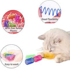 12 pcs cat spring toys blue spring supports visual focus and energetic play