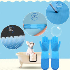 1TO3GO pet grooming gloves cat-dog-massage for gentle brushing