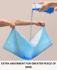 24/7 BAGS X-Large Puppy Pads absorption-layer highlights quick absorption for mess-free days.