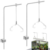 2Pcs Aquarium Light Rack side view shows space-saving design for tanks
