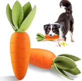 2TRUL dog toy squeaky carrot 9.5-inch for engaging fetch and stress relief.