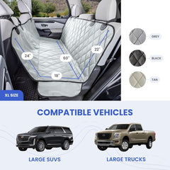 4Knines backseat cover displays waterproof layers guarding upholstery from spills and drool