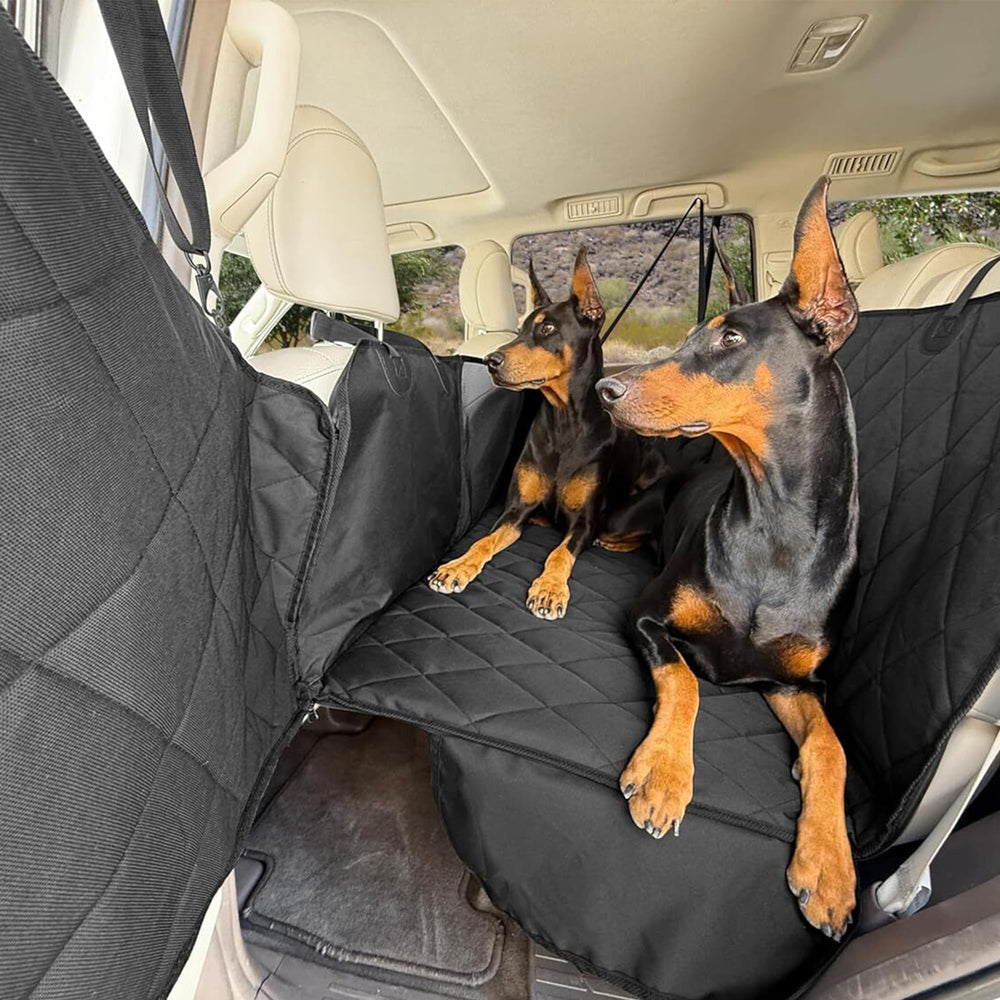 4Knines hard bottom extender installed on backseat provides a stable dog-friendly surface.