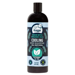4Legger Organic Dog Shampoo 16oz bottle with peppermint scent promotes clean, refreshed skin.
