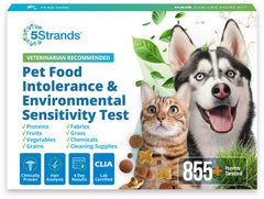 5Strands pet intolerance test kit reveals tailored diet and environment insights.