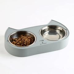 7 Ruby Road cute cat bowls double-dish-setup promotes portion control during meals.