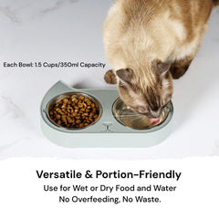 7 Ruby Road stainless steel cat bowls 350ml ideal for wet or dry food.