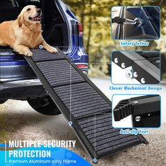 9TH SHOP folding dog ramp compact folded storage fits in home or car.