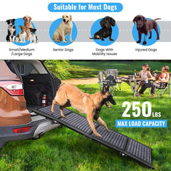 9TH SHOP folding dog ramp side handle design for easy carrying.