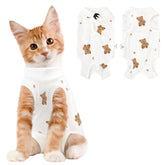 Coppthinktu cat recovery suit female blue cat pattern for comfortable postoperative wear and protection.