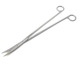 A2Z SCILAB long stainless steel 12in aquarium scissors with curved blades for precise plant pruning.