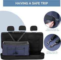 A 4 Pet car seat storage pockets keep toys and treats organized on trips.