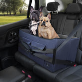 A 4 Pet dog car seat front view shows secure harness attachments for calm rides.