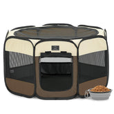A4 Pet portable dog playpen setup shows fast pop-up assembly for home or travel.