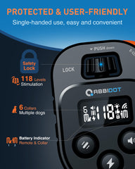 ABBIDOT collar night-light feature enhances evening visibility during walks