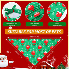 Abbylike Christmas tree pattern bandana adds festive charm during walks and events.