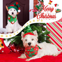 Abbylike Christmas bandana Santa pattern adds cheerful holiday style for pets.