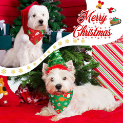 Abbylike Christmas dog bandana Santa design ideal party accessory for pets