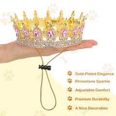 Abbylike crown with adjustable rope on dog for secure wear