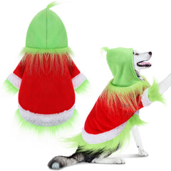 abbylike dog christmas outfit hoodie hat front view for festive pet photos