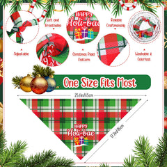 Abbylike holiday plaid pet bandanas bring cheerful charm to everyday walks and celebrations.