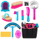 Abbylike horse grooming kit with organizer tote keeps tools organized during grooming sessions