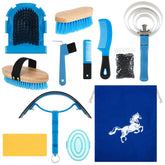 Abbylike horse grooming kit storage bag keeps tools organized for easy tack room use