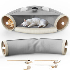 abdtech Cat Tunnel Bed indoor entrance showcases cozy hideaway for cats and small pets.