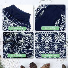 ABFEKIEA dog sweater harness-hole design supports comfortable winter walks