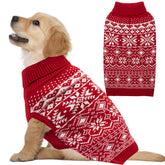 ABFEKIEA dog sweater snowflake pattern keeps your dog warm on winter walks