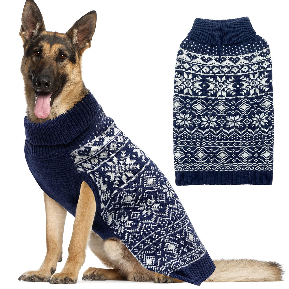 ABFEKIEA dog sweater winter pattern protects pets while looking festive