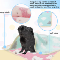 ABFEKIEA Guinea Pig Blanket blue pattern close-up emphasizes multi-use mat and bed option