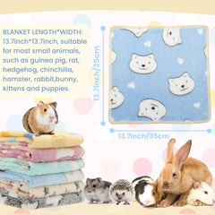 ABFEKIEA Guinea Pig Blanket pink pattern close-up demonstrates soft washable comfort for cages