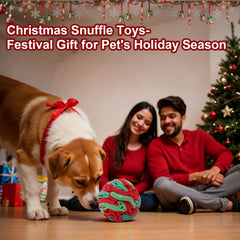 Ablechien Snuffle Ball textured-sniffing surface promotes mental stimulation during play.