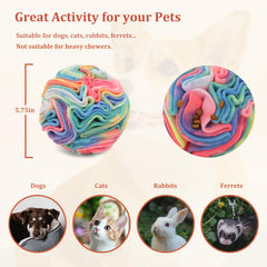 Ablechien snuffle ball with hidden treats encouraging sniff-and-search and patience