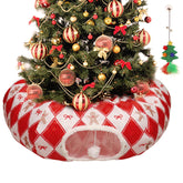 abobwey cat tunnel christmas-tree-protector keeps pets away from decorations during holidays.