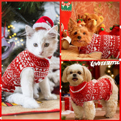 ABRRLO Christmas dog sweater with festive pattern enhances photo moments during gatherings