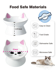 ABRUTY tilted-cat-bowl-15deg highlights a 15-degree tilt that centers food and reduces whisker contact.