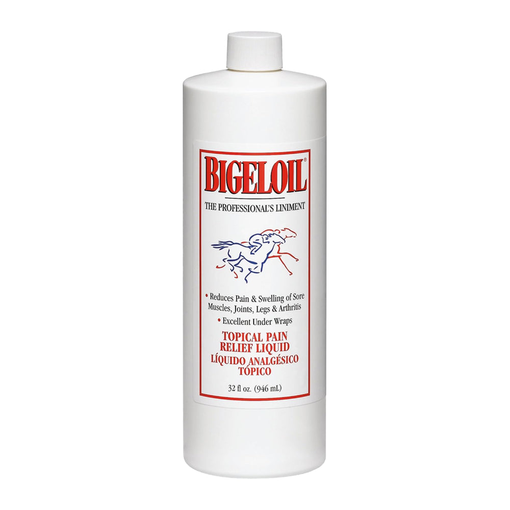 Absorbine Bigeloil 32oz bottle for topical relief and conditioning.