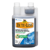 Absorbine Bute-Less bottle close-up for daily horse comfort support.