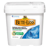 Absorbine Bute-Less bottle-front shows a long-lasting comfort supplement for horses.