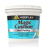 Absorbine Hooflex Magic Cushion tub demonstrating fast-acting hoof relief.