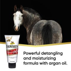 Absorbine ShowSheen Detangler infuser applicator targets precise application.