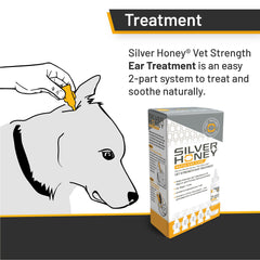 Absorbine Silver Honey Rapid Ear Care drops product shot featuring vet strength formula