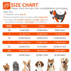 Abuandi dog winter coat showing built-in harness for secure outings.