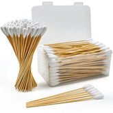 Accesfire large cotton swabs in storage box provide organized ear-cleaning supplies.