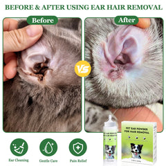 Accyoiu dog ear cleaning powder use demonstrates easier home grooming sessions.