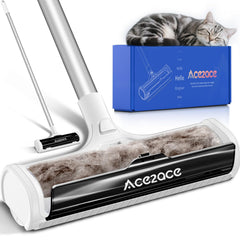 ACE2ACE A3 Pro carpet roller removes pet hair from carpet for quick cleanup