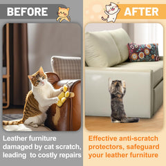 Acostop durable PVC protector provides long-lasting defense against cat scratches on furniture.