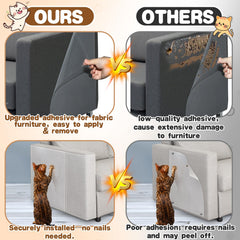 Acostop transparent protector blends with furniture while defending against claws.